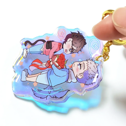 Custom Colorful Gradient Translucent Acrylic Keychains
